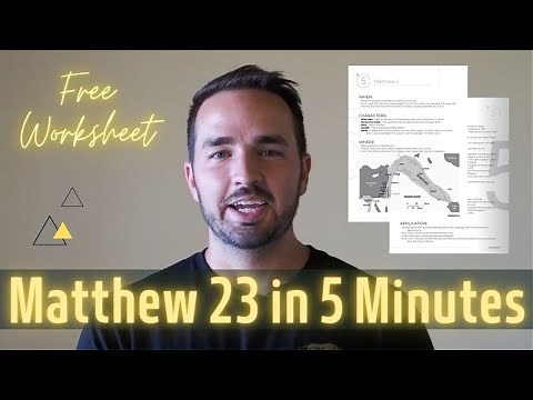 Matthew 23 Summary in 5 Minutes - Quick Bible Study