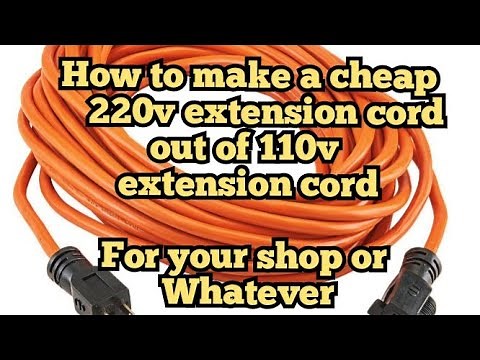 making a 220volt extension cord for welder or RV.