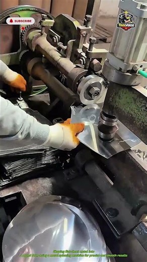 Metal Spinning Process: Turning Flat Sheet Metal into a Perfect Round Shape #workshop