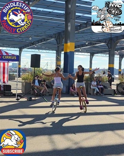 🚲💫 Two Riders, One Rhythm — Unicycle Duo Wow! 🎶🔥 #nyc #juggling #unicycle #circus #acrobatics #2025