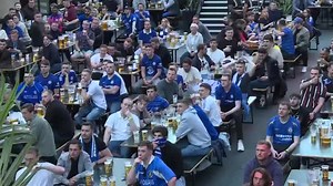 Chelsea fans react after scoring during Champions League final | AFP | Chelsea Fc True Fans