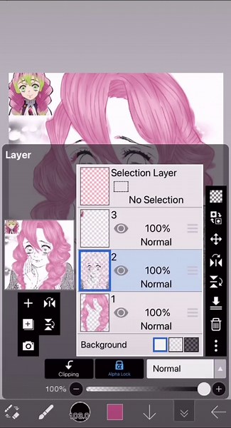 Hair Coloring Tutorial for Manga Characters | Mitsuri Kanroji Inspired