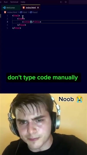 Stop Typing HTML structure! instead of do this Trick 🚀 99% people don't know this 🤫🔥#VSCode #WebDev