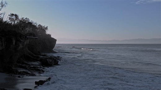 Rocky shore in the sea - Free Stock Video