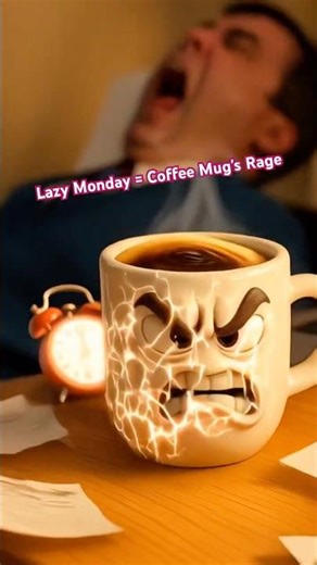 Coffee mug got angry with the man's lazy Monday | Funny | Comedy reel | Laugh video #shorts