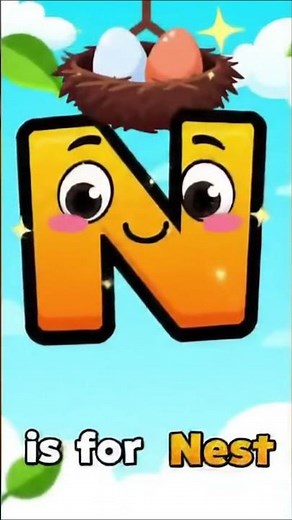 Letter N Song | N is for Nest 🪺 | Cozy ABC Fun for Kids #shorts