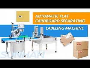 How To Use Automatic Flat Cardboard Carton Box Labeling Machine With Paging Machine