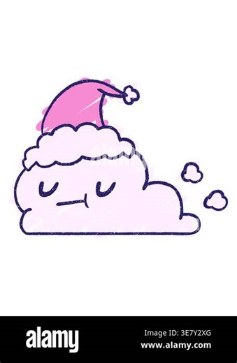 bobbing motion animation of Festive Cloud Chalk Drawing Stock Video Footage - Alamy