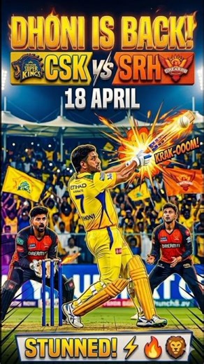 "Legend Returns: MS Dhoni’s Epic Comeback - CSK vs SRH Showdown! 🚀🏏" ‪@chennaiipl‬
