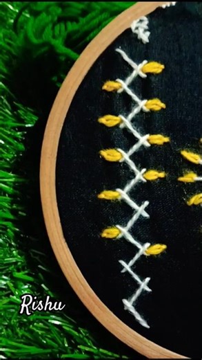 beautiful threads embroidery line design tutorial 😍🪡 #handbroidery #threadart #stitching #needlework