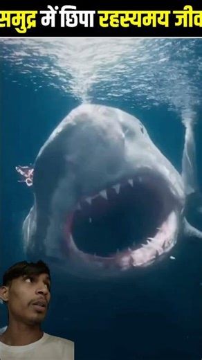 🤯 समुद्र में छिपा रहस्यमई दानव 👹 mystery of Megalodon Shark 😨 #yosho