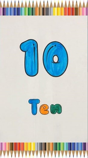 Ten Tracing Worksheet | Coloring for Kids | Learn Number 10