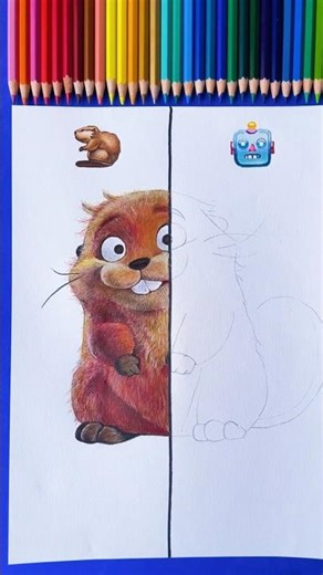 hoppers the beaver version #art #drawing#hoppers