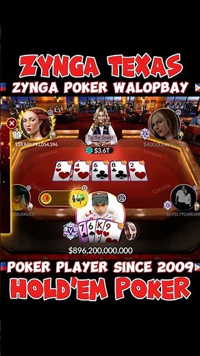 Straight $3.6T Zynga Texas Hold’em Poker #pokergame #zynga #zyngapoker