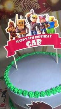 #roblox #robloxcake making simple and easy roblox theme cake using printable toppers