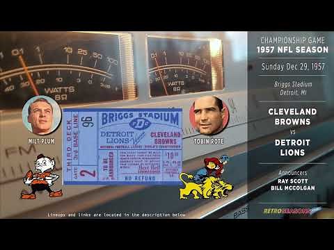 1957-Dec-29 • NFL Championship • Cleveland Browns vs Detroit Lions - Radio