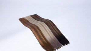 Russian Thin Invisible Genius Weft Hair Extensions Double Drawn Human Hair Genius Weft