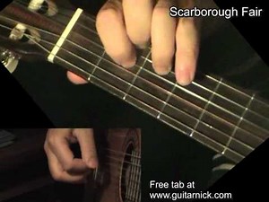 SCARBOROUGH FAIR: Fingerstyle Guitar Lesson + TAB by GuitarNick