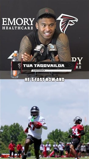"You find him, he's open" - Tua Tagovailoa on Zachariah Branch 🔥 #nfl #interview #football #atlanta