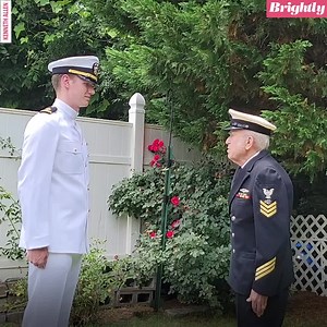 When Nicholas Allen, 22, graduated from Cornell University last month, he had hoped his grandfather, Gail Allen, would be able to be there to watch him be commissioned in the U.S. Navy. His hopes were dashed when his grandfather was diagnosed with Alzheimer’s – so he decided to go to his grandfather to do his first salute – one of the most storied military traditions. https://7ny.tv/2UgJZM1 | ABC7NY