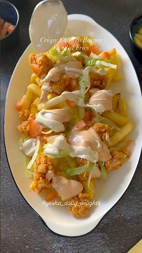 Chicken Burger Loaded Fries