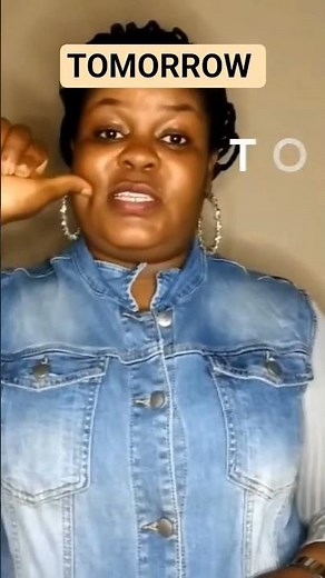 How to sign Tomorrow #signlanguage #learningsignlanguage #learnasl