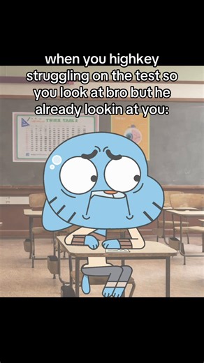 “aye you got the answer to number 4?” 🫩 #fyp #funny #gumball #animation #meme rigs done by epicwolfchillli on yt