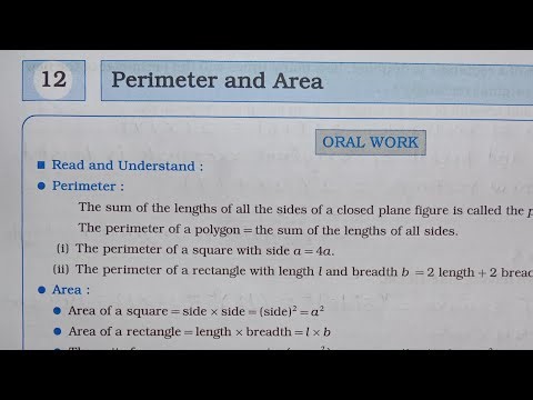 7th STD Maths Workbook Chp 12 Perimeter And Area ‪@omeducation8606‬