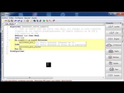 intervalo , limite de numeros en PSEINT