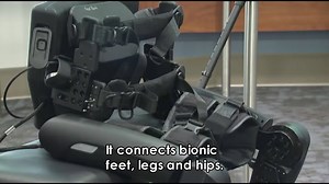 Some paraplegics can walk again with the aid of a machine called an exoskeleton. | Gray Media Digital Content Center