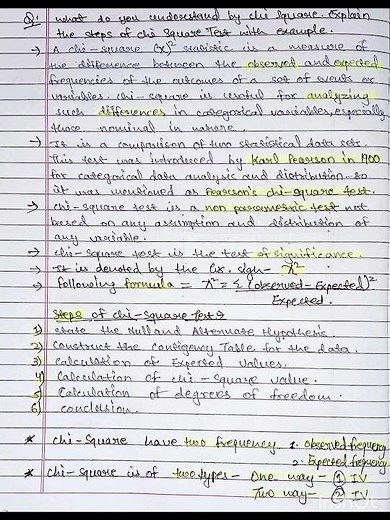 Chi- Square in detail, its formula and steps #chisquare #formula #statistics #psychology