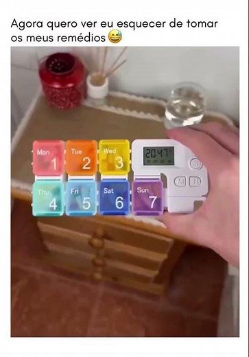 Porta Comprimido Semanas Dias com Alarme Achadinho Shopee #shopee #remediosnaturales #comprinhas