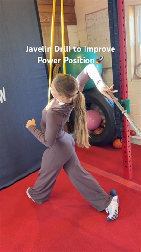 Fix your POWER POSITION with this javelin drill 🔥🚀 #javelin #trackandfield