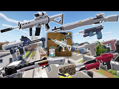 Minecraft TaCZ Blue Archive FPS JP Gunpack - All Weapons Showcase | v1.12.0 | By skylake1008