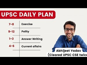 An *IDEAL* Daily schedule for UPSC preparation | IAS Exam Daily Schedule