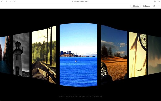 WHAT THE ACTUAL 🤯Never thought I’d be vibecoding Awwwards-level animations this fast… like, ever.Cooked up a fluid cylinder image gallery using GLSL shaders in @threejs with Gemini 3.1 Pro in @GoogleAIStudio without touching a single line of code.AI is getting crazier with outputs day by day. Live: https://t.co/zJScJeLqHMCode: