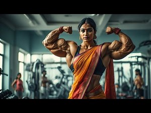 THIS INDIAN FEMALE BODYBUILDER HAVE MASSIVE STEEL BICEPS