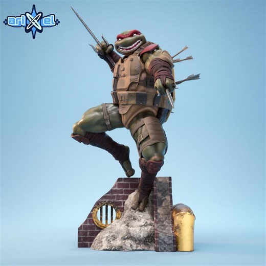 Sai Wielding Turtle Warrior STL File - Dark Ninja 3D Print Model - 1:8 Scale Figure - Resin Statue - Comic Style Fighter STL - Etsy UK