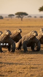 Crocodile vs Komodo Dragon A wild nature moment, predators and prey within the natural ecosystem. Wildlife education. | Rafka Fathan Efendi