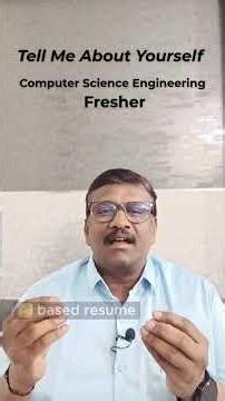 Tell Me About Yourself | Computer Science Engineering Fresher Interview Answer