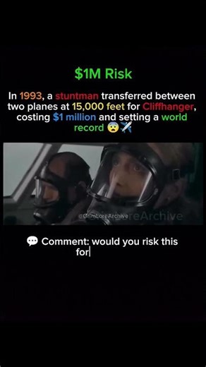 The Most Dangerous Movie Stunt Ever 😨✈️ #shorts #hollywood #stunt #film