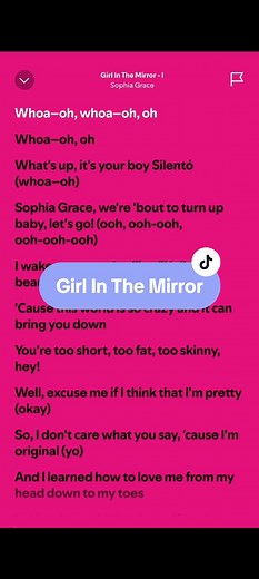 Sophia Grace Girl In The Mirror Dance Song with Lyrics