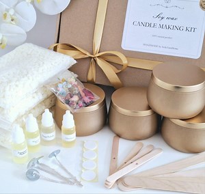 Large Candle Making Kit Soy Wax & Dried Flowers, DIY Candle Kit, Do It Yourself Craft Kit Make Your Own Personalised Candles Craft Supplies - Etsy