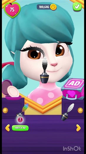 Dressing Angela like miraculous ladybug 🐞 #mytalkingangela2 #gameplay #trendingshorts