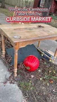 Rustic Farmhouse Oak Table From the Curbside Market