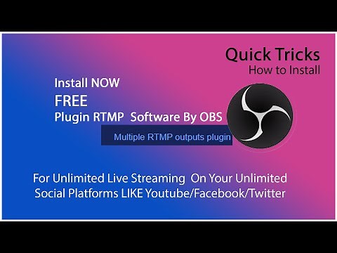 How to install obs RTMP Plugin for FREE Multiple Streaming