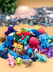 3D Printed Marine Animal Toy Bundle, Colorful Fidget and Sensory Aids, Cute 3D Print Mini Aquatic Toy Variety Pack, Party or Birthday Gifts - Etsy