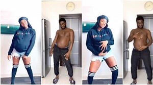 Comedian Crazeclown shows off pot belly for Simi’s Duduke challenge