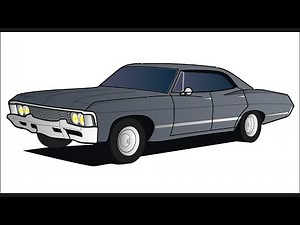 How to draw a CHEVROLET IMPALA 1967 step by step easy