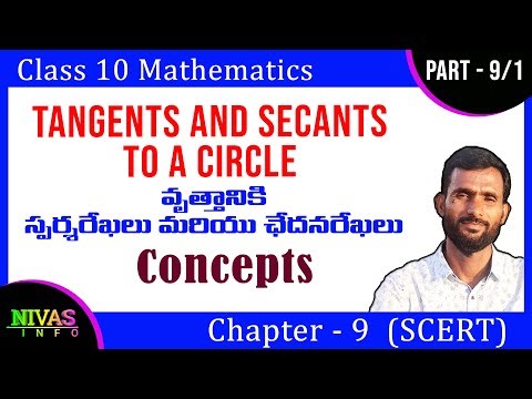 Tangents and Secants to a Circle | Class 10 Maths | Chapter - 9 | Concepts | Nivas Info